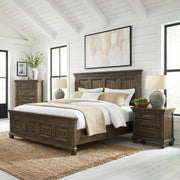 McCoy Queen Storage 4PC Bedroom Set with 2 Nightstands & Chest in Charcoal