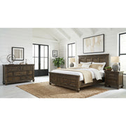 McCoy King Storage 4PC Bedroom Set with 2 Nightstands & Dresser in Charcoal