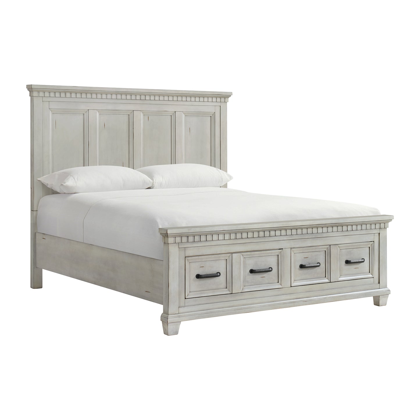 McCoy King Storage 5PC Bedroom Set in Antique White