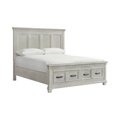 McCoy King Storage 4PC Bedroom Set with 2 Nightstands & Dresser in Antique White