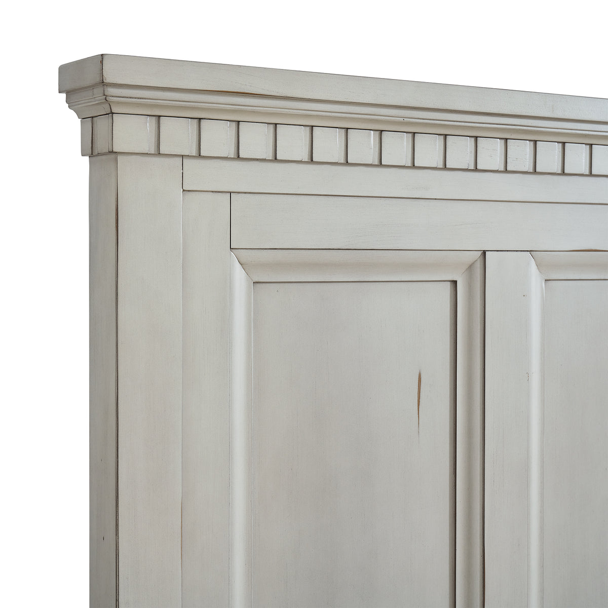 McCoy King Storage 3PC Bedroom Set with 2 Nightstands in Antique White