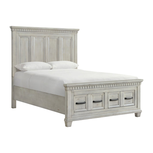 McCoy Queen Storage 5PC Bedroom Set in Antique White
