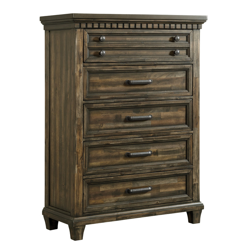 Mccoy 5-Drawer Chest In Charcoal
