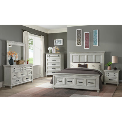 McCoy King Storage 3PC Bedroom Set in Antique White