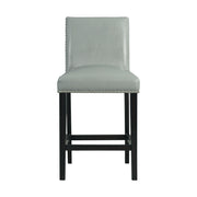 Francesca Grey Marble Square 5PC Counter Height Dining Set-Table & Four Grey PU Chairs
