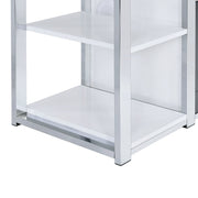 Midway 80" TV Console with Firelight in White