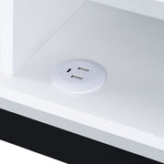 Midway 80" TV Console with Firelight in White