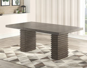 Mesa de comedor Mila de 60 a 78 pulgadas con hoja de 18 pulgadas 