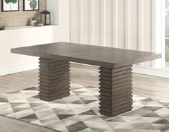 Mesa de comedor Mila de 60 a 78 pulgadas con hoja de 18 pulgadas 