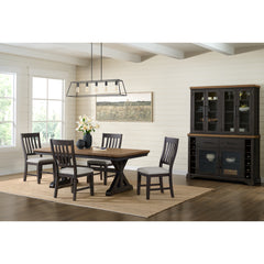 Montrose Dining Table with 20" Leaf in Espresso and Brown