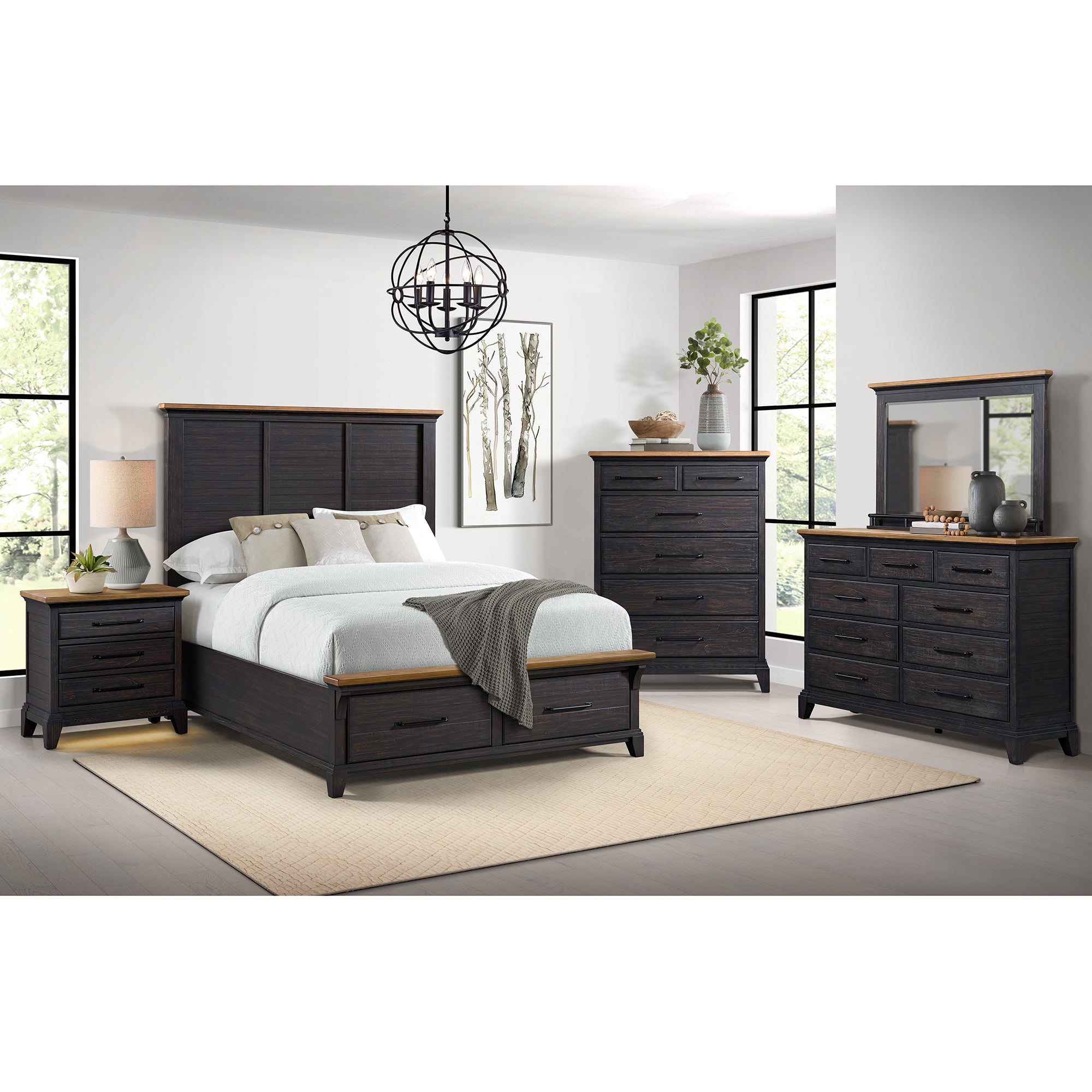 Montrose Chest in Espresso & Brown