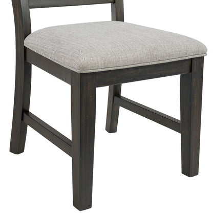 Montrose 5PC Standard Height Dining Set in Espresso and Brown-Table and Four Chairs