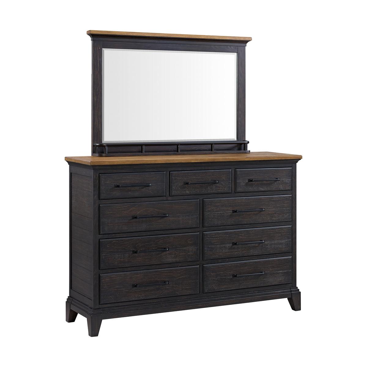 Montrose Dresser And Mirror Set In Espresso & Brown