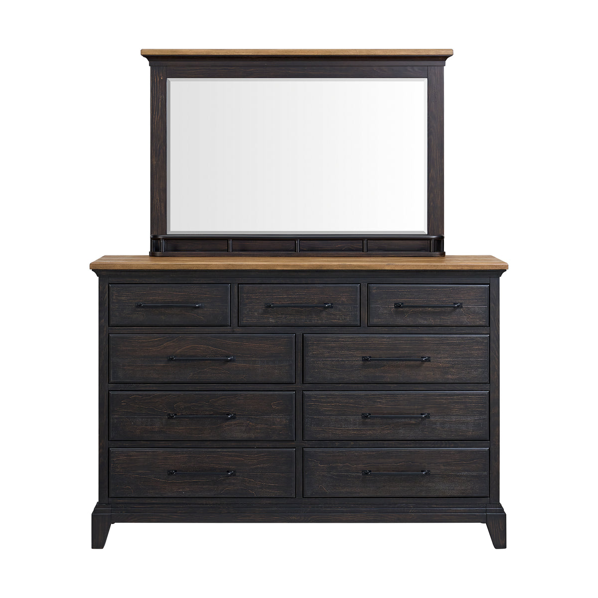 Montrose Dresser And Mirror Set In Espresso & Brown