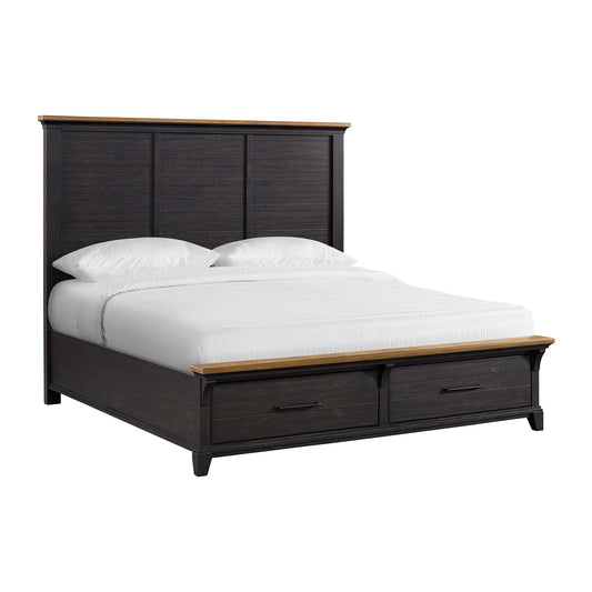 Montrose King Storage 5PC Bedroom Set in Espresso & Brown