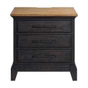 Montrose Nightstand with Charger & Sensor Light in Espresso & Brown