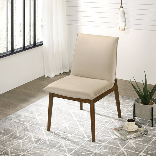 Silla de comedor Monza de terciopelo beige (juego de 2)