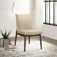 Monza Beige Velvet Dining Chair (Set Of 2)