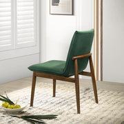 Silla de comedor Monza de terciopelo verde oscuro (juego de 2)