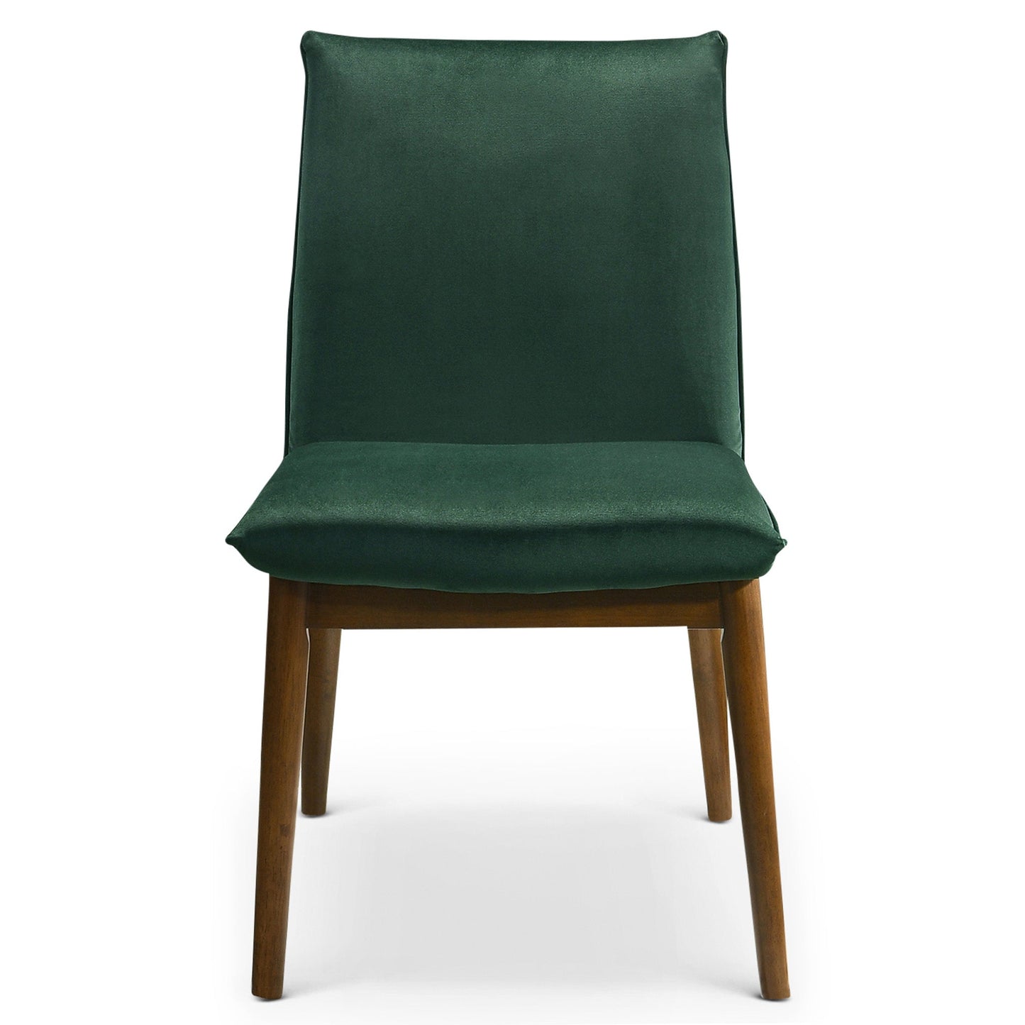 Silla de comedor Monza de terciopelo verde oscuro (juego de 2)