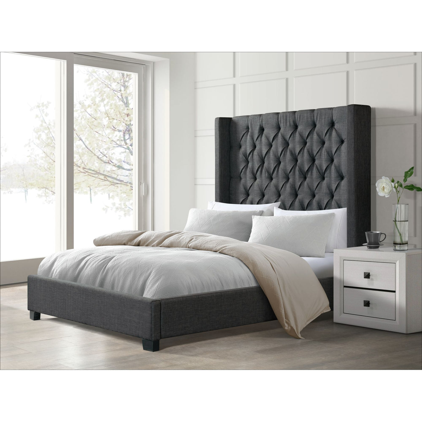 Morrow King Bed in Heirloom Charcoal