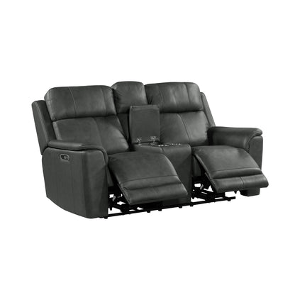 Mustang P3 Loveseat with Console in Aline Anthracite