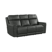 Mustang 2PC Living Room Set in Aline Anthracite-Sofa & Loveseat