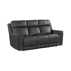 Mustang 2PC Living Room Set in Aline Anthracite-Sofa & Loveseat