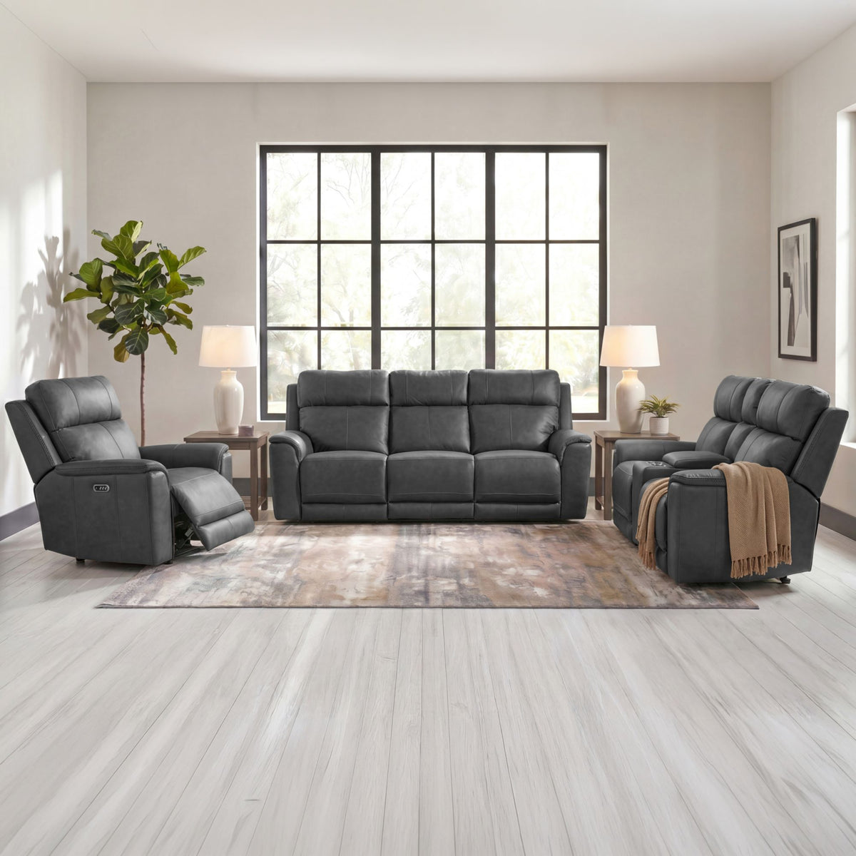 Mustang P3 Recliner in Aline Anthracite