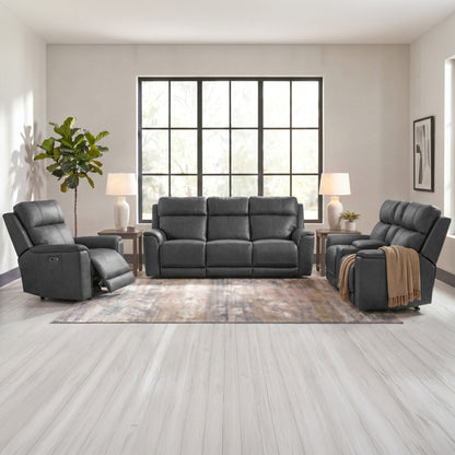 Mustang P3 Loveseat with Console in Aline Anthracite