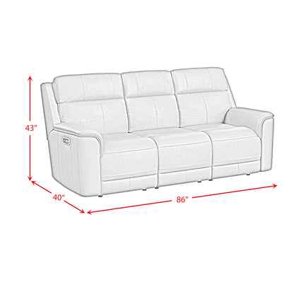 Mustang P3 Sofa with DDT, Wireless Chargerin Aline Anthracite