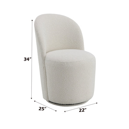Hollis Boucle Upholstered Side Chair w/Swivel (Set-2)