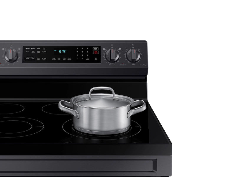 6.3 cu. ft. Smart Freestanding Electric Range with No-Preheat Air Fry & Convection in Black Stainless Steel