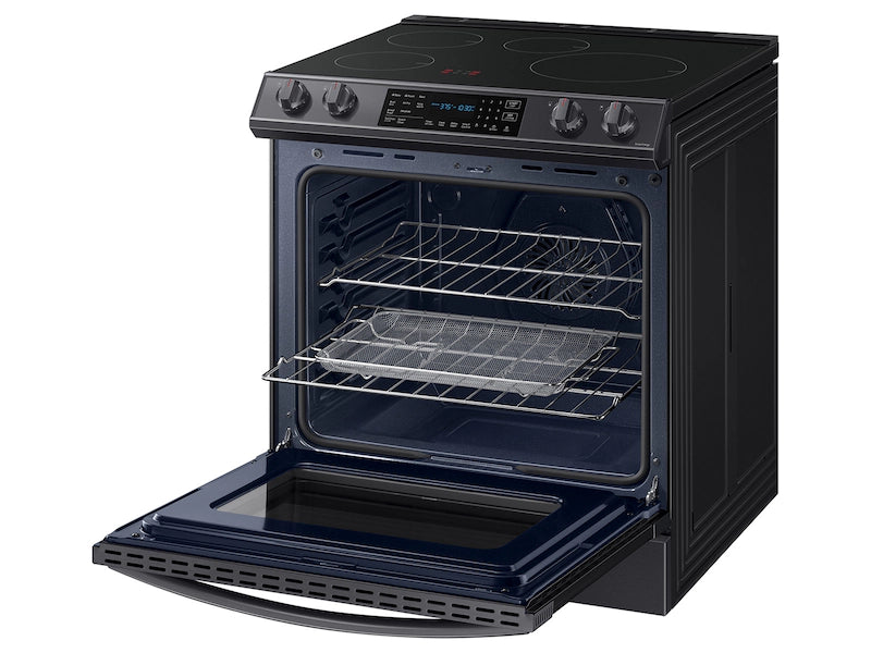 6.3 cu. ft. Smart Rapid Heat Induction Slide-in Range with Air Fry & Convection+ in Black Stainless Steel