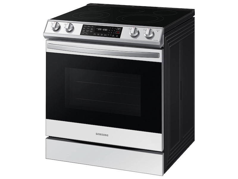 Bespoke 6.3 cu. ft. Smart Slide-in Electric Range with Air Fry & Convection in White Glass
