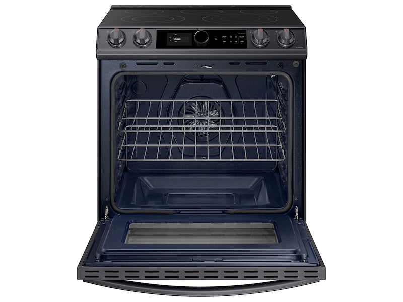 6.3 cu ft. Smart Slide-in Electric Range with Smart Dial & Air Fry in Black Stainless Steel