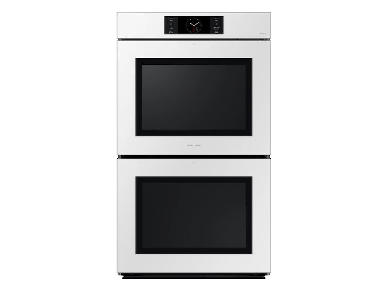 Bespoke 30" White Glass Double Wall Oven with AI Pro Cooking™ Camera