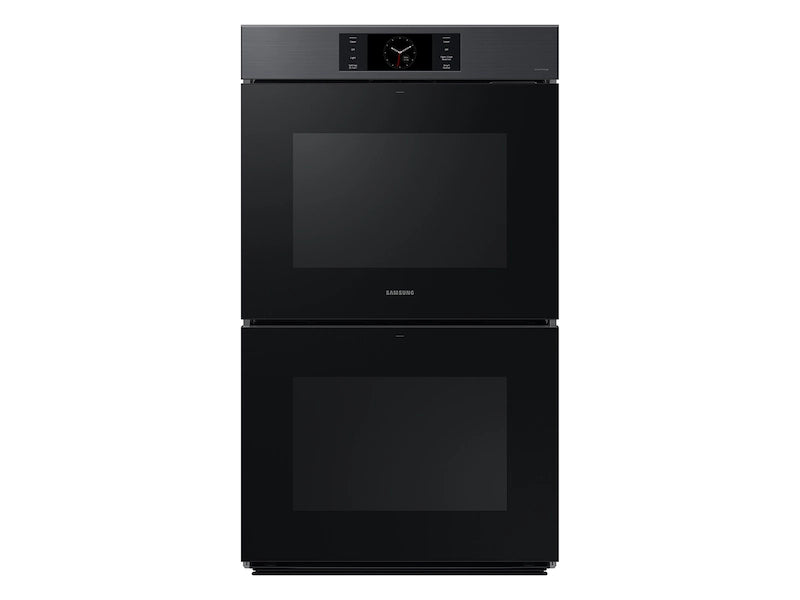 Bespoke 30" Matte Black Steel Double Wall Oven with AI Pro Cooking™ Camera