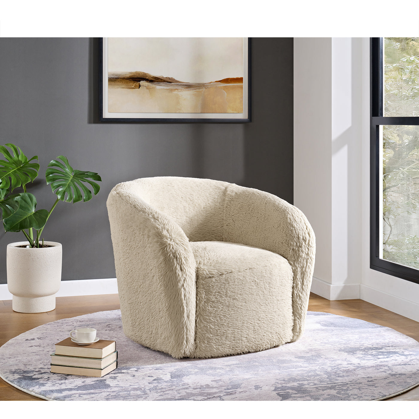 Navajo Swivel Chair in Yakety Wak Sand