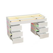SlayStation® Nebula Vanity Table with RGB Light + Vanity Mirror Bundle