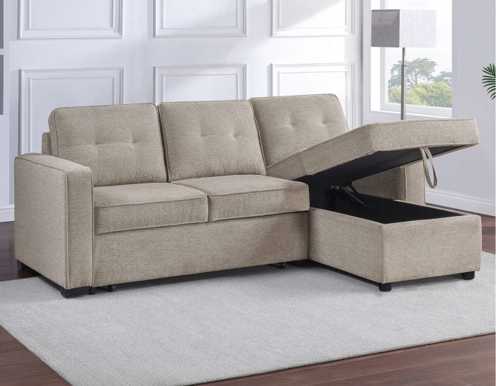 Sofá cama Noah plegable y convertible con almacenamiento