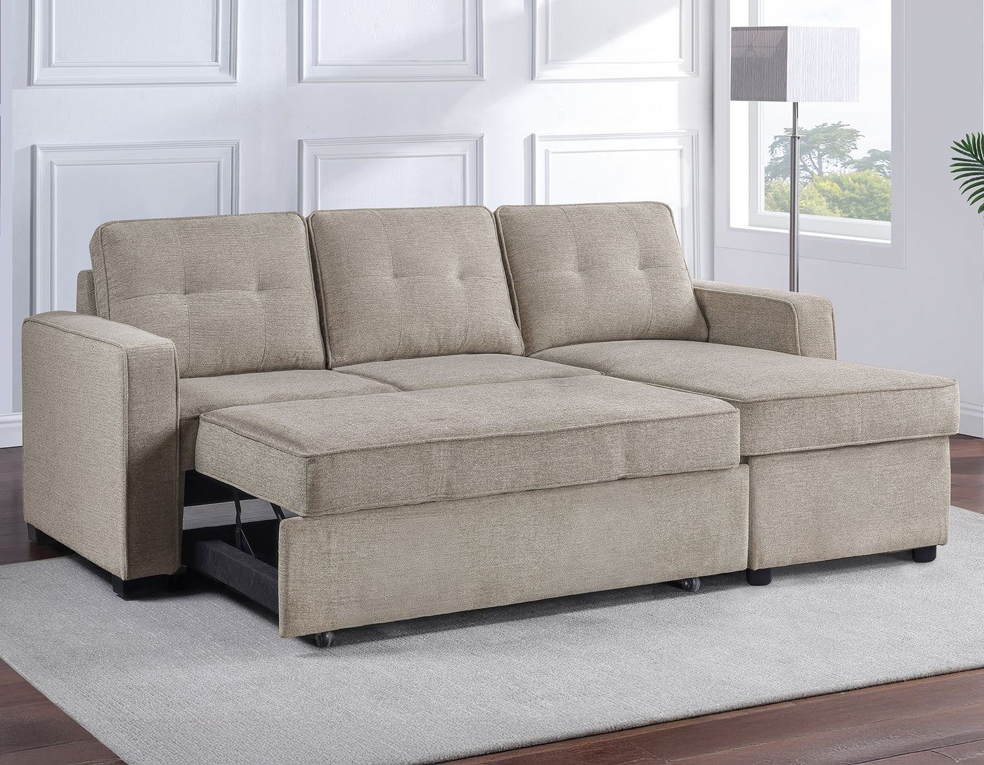 Sofá cama Noah plegable y convertible con almacenamiento