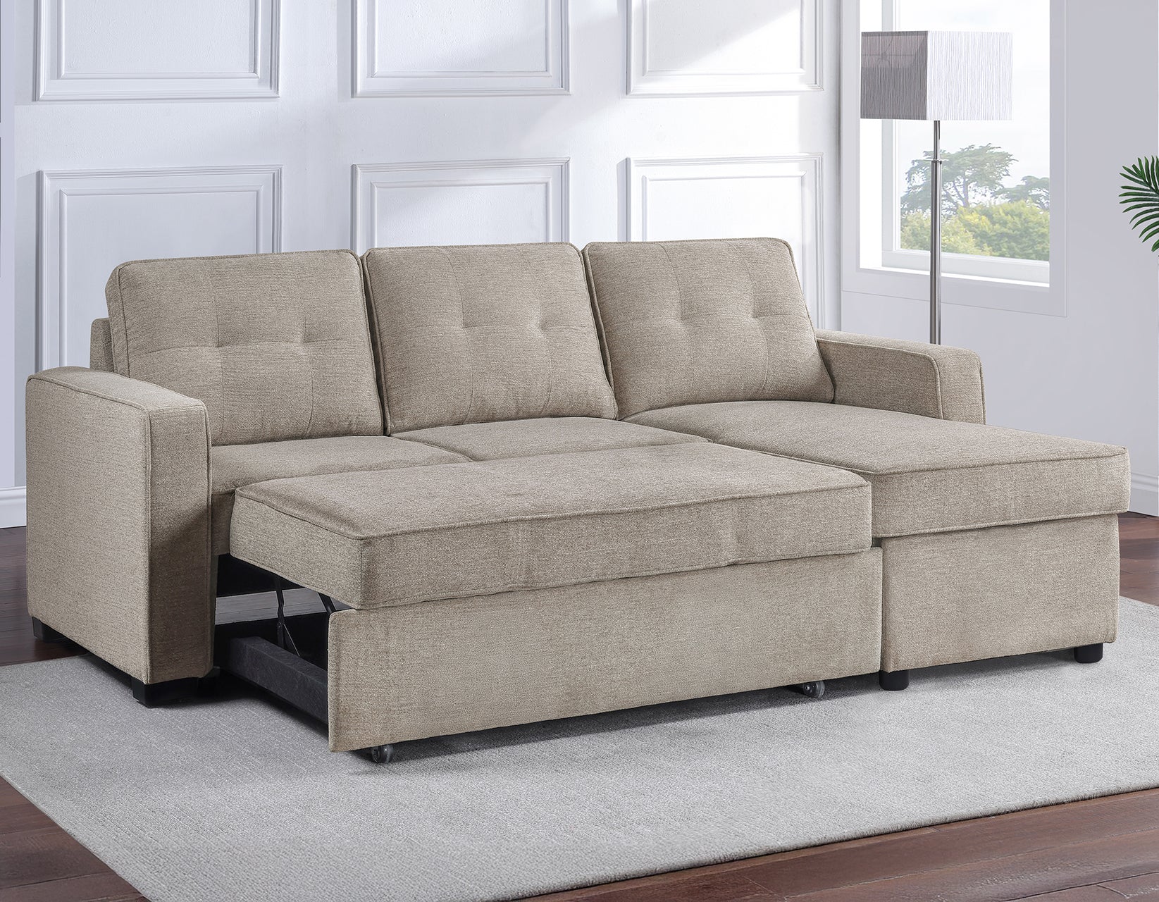 Sofá cama Noah plegable y convertible con almacenamiento