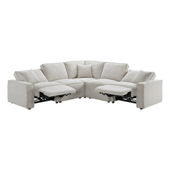 Normandy 5PC Motion Sectional Set in Culp Bloke Cotton