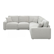 Normandy 5PC Power Motion Sectional Set in Culp Bloke Cotton