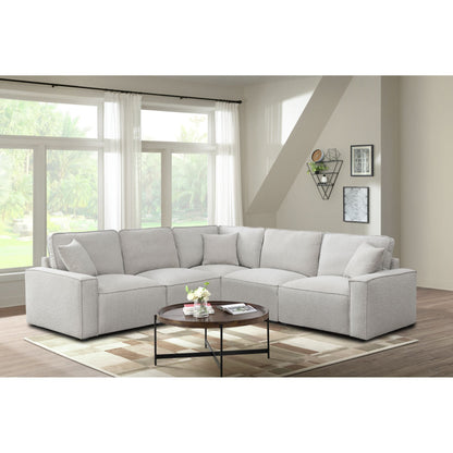 Normandy 5PC Power Motion Sectional Set in Culp Bloke Cotton