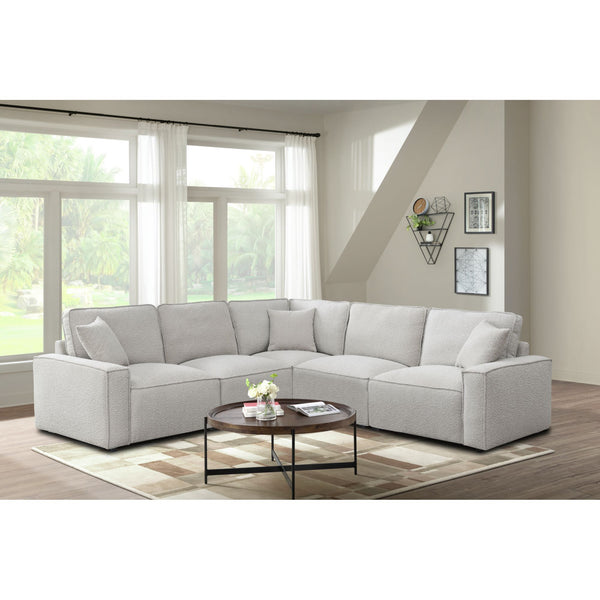 Normandy 5PC Motion Sectional Set in Culp Bloke Cotton