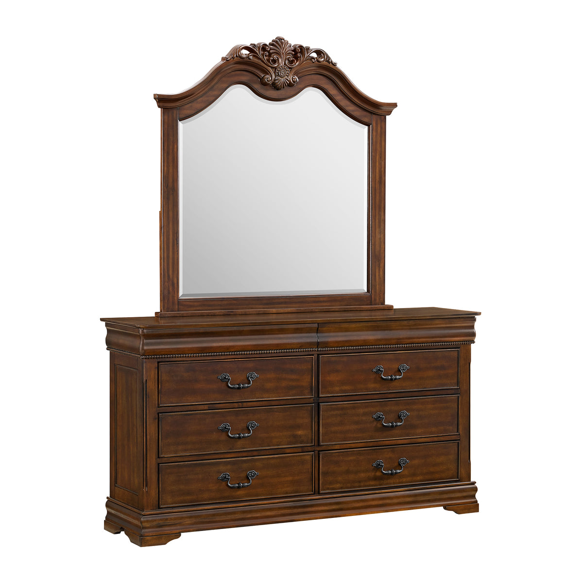 Northridge Dresser & Mirror Set In Cherry