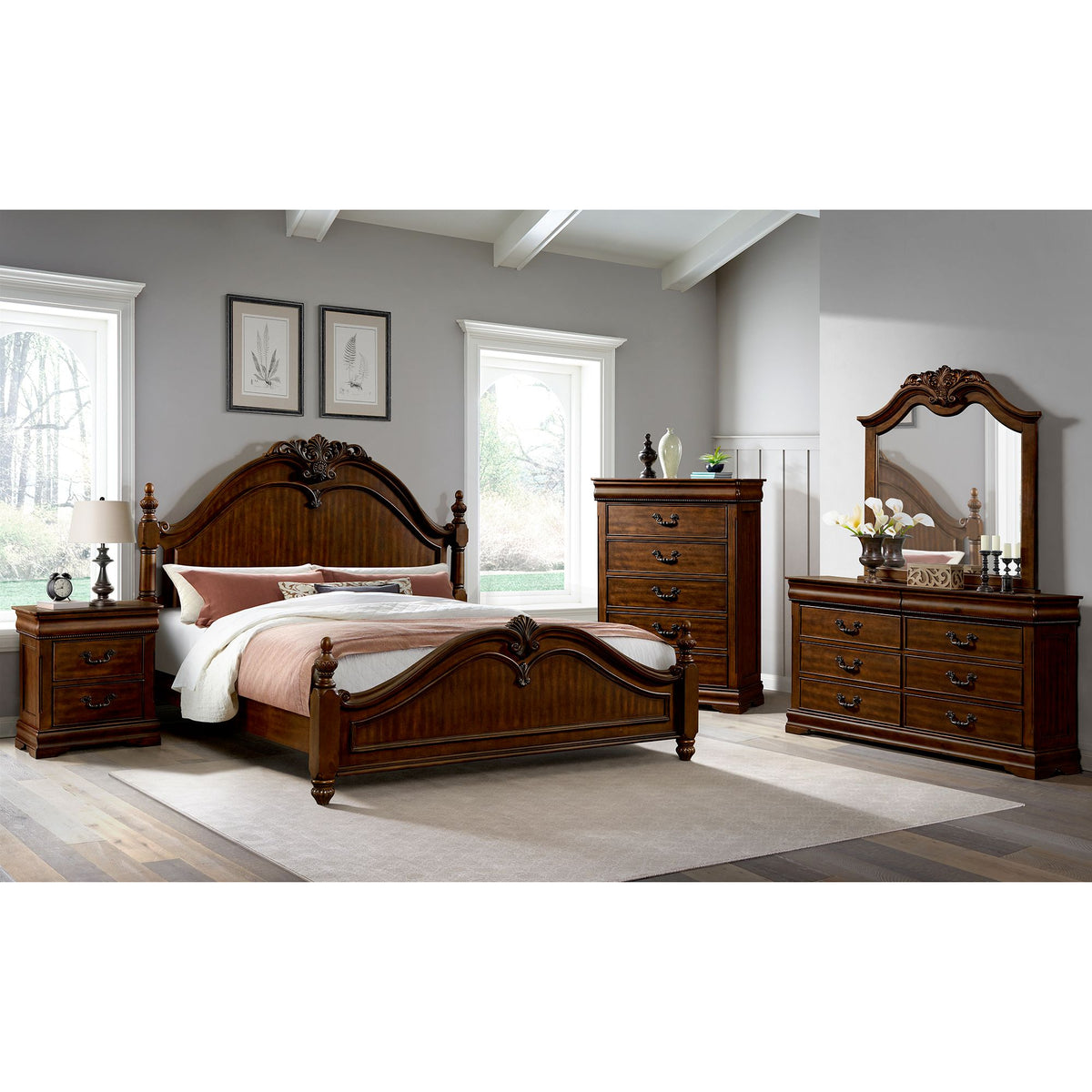 Northridge Queen Bed In Cherry