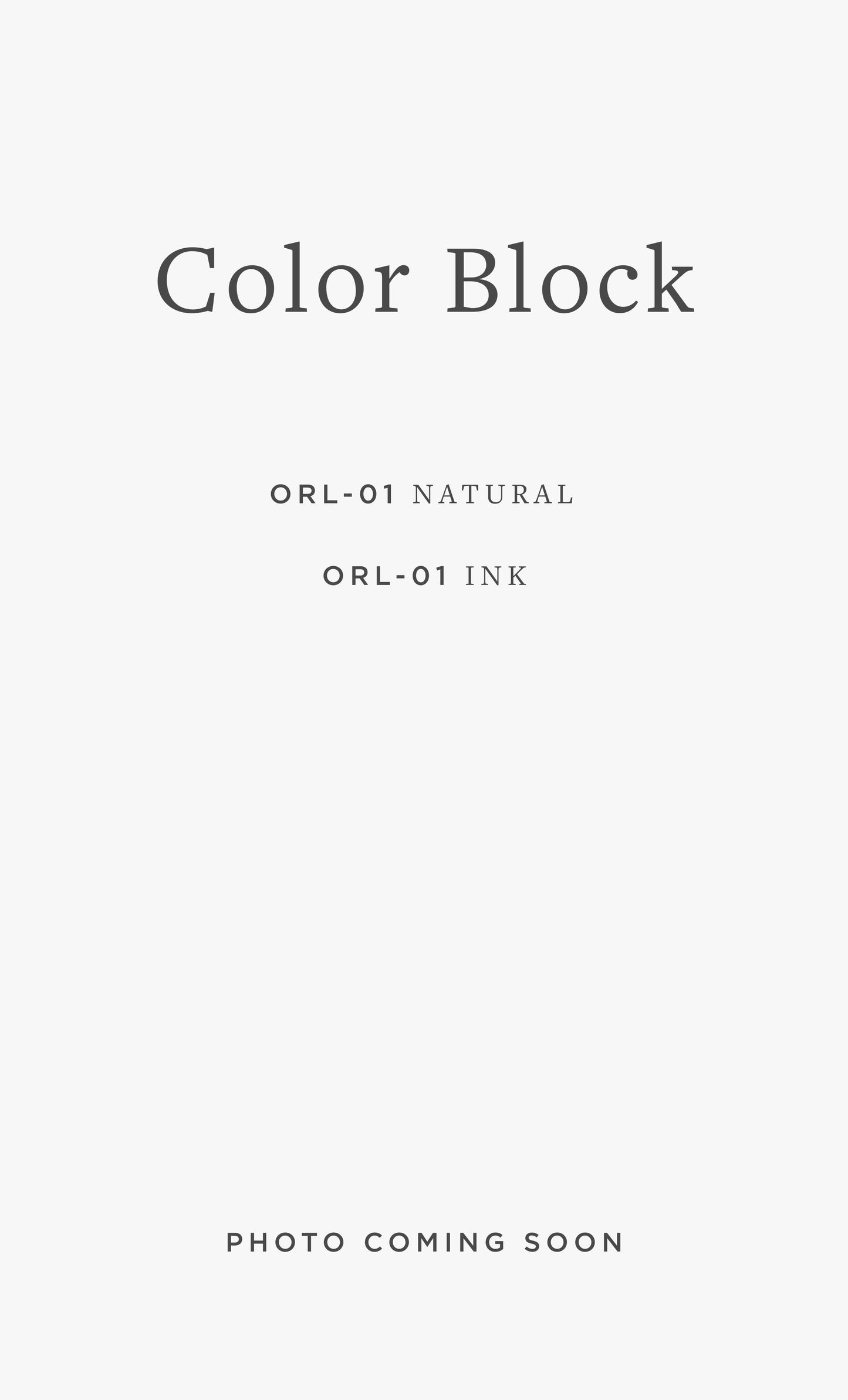 ORL-01 BR COLOR BLOCK / 01